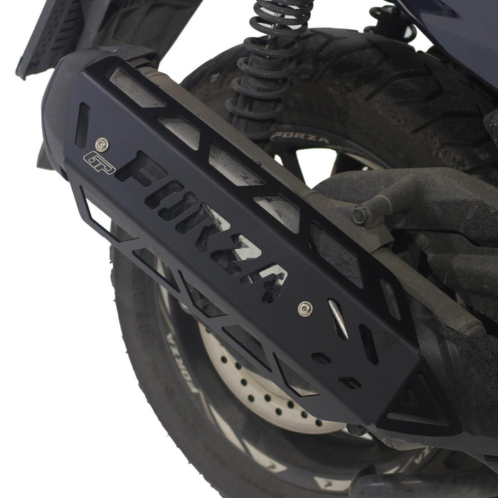 GP Kompozit Exhaust Guard Cover Black Compatible For Honda Forza 250 / Forza 300 / NSS300  2018-2020