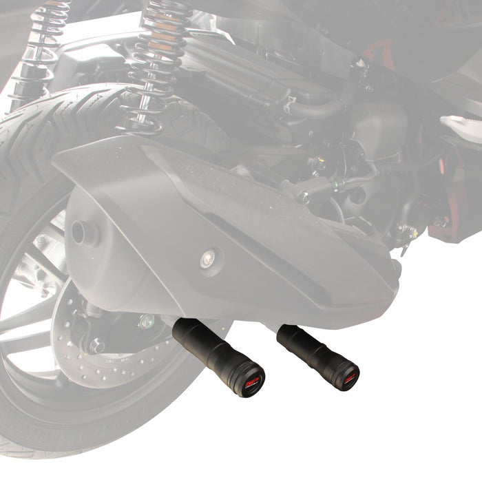 GP Kompozit Exhaust Crash Frame Slider Black Compatible For Honda Forza 250 / Forza 300 / Forza 350 / NSS300 / NSS350  2018-2025