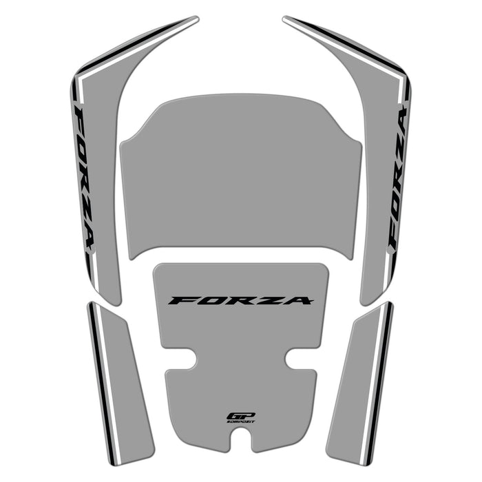 Protector Depósito GP Kompozit Gris Nardo Compatible Para Honda Forza 250 / Forza 300 / Forza 350 / NSS300 / NSS350 2018-2023