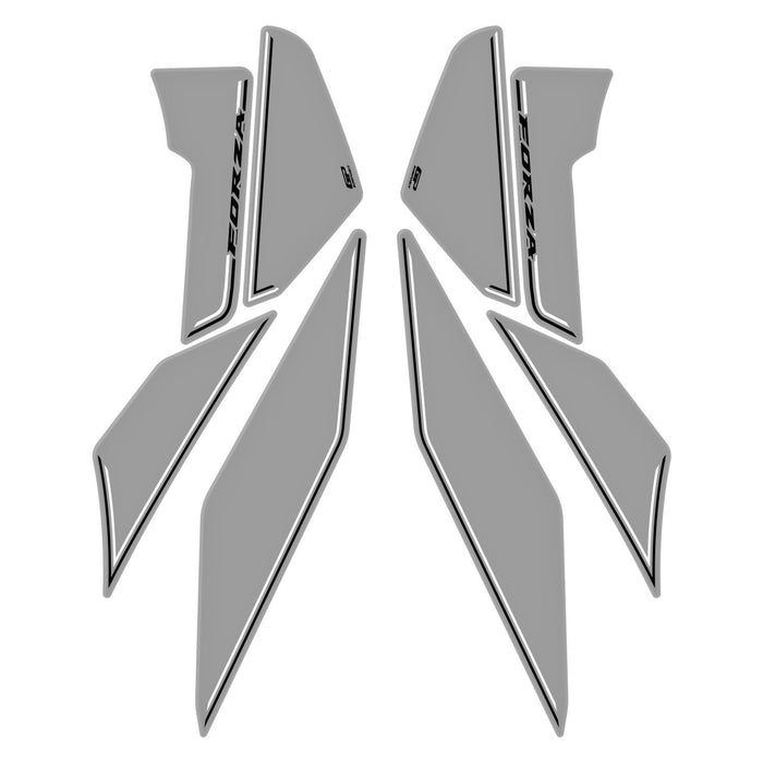 GP Kompozit Side Strip Lower Tank Pad Nardo Gray Compatible For Honda Forza 250 Forza 300 Forza 350 / NSS300 NSS350 2018-2025