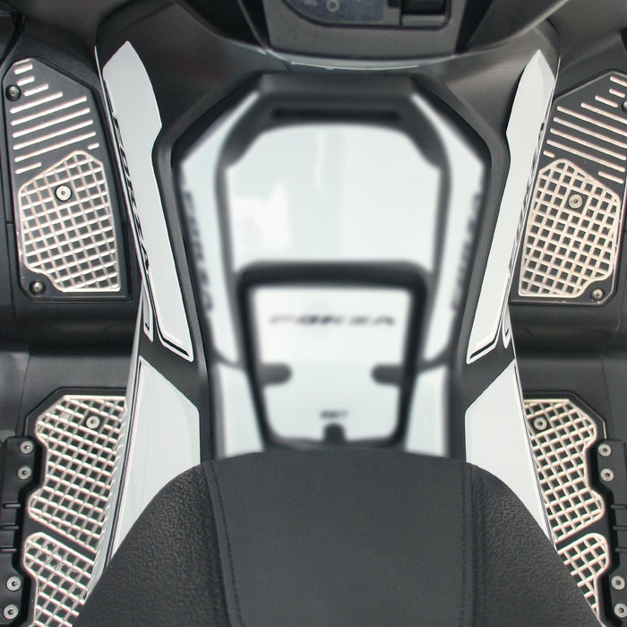 GP Kompozit Side Strip Lower Tank Pad Nardo Gray Compatible For Honda Forza 250 Forza 300 Forza 350 / NSS300 NSS350 2018-2025