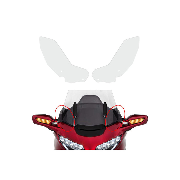 GP Kompozit Side Spoiler Wind Deflector Clear Compatible For Honda GL1800 Gold Wing  2018-2023