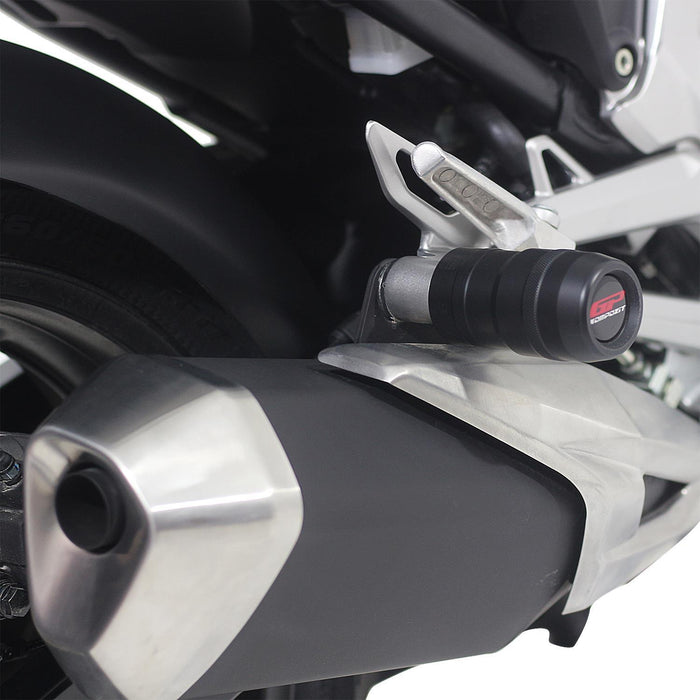 GP Kompozit Exhaust Crash Frame Slider Black Compatible For Honda NC700D / NC750D Integra  2012-2020