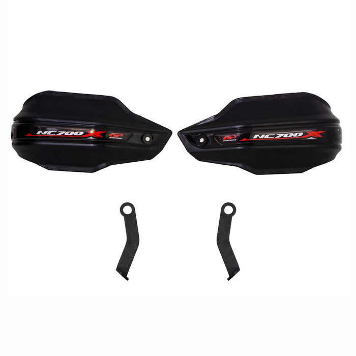 GP Kompozit Protège-mains en plastique noir compatible pour Honda NC700X 2012-2023
