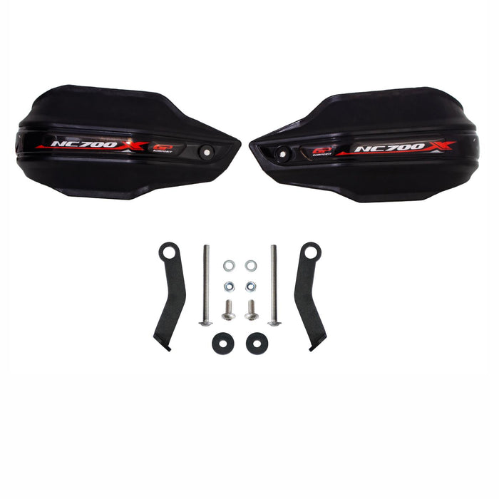 GP Kompozit Protège-mains en plastique noir compatible pour Honda NC700X 2012-2023