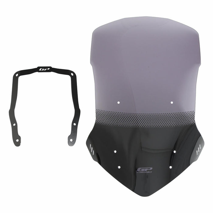 GP Kompozit Silkscreened Touring Windshield Windscreen Smoked Compatible For Honda NC700X / NC750X 2012-2015