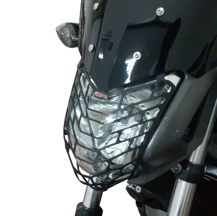GP Kompozit Protector de faros delanteros negro compatible para Honda NC700S / NC750S / NC700X / NC750X 2012-2020