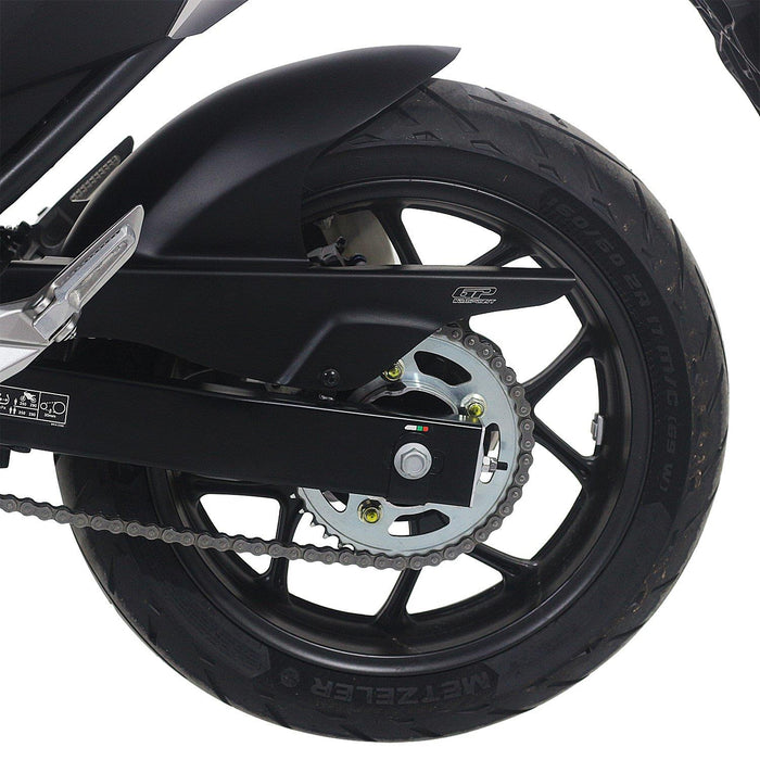 GP Kompozit Chain Guard Long Rear Fender Mudguard Black Compatible For Honda NC700S / NC750S / NC700X / NC750X  2012-2025