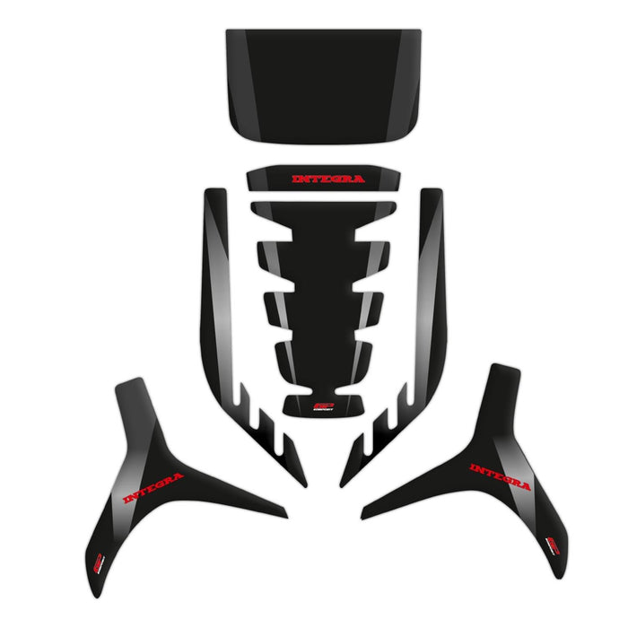 GP Kompozit Protection de réservoir noir-gris compatible pour Honda NC750D Integra 2014-2020