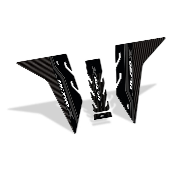 GP Kompozit Tank Pad Set Black Compatible For Honda NC750X  2021-2024