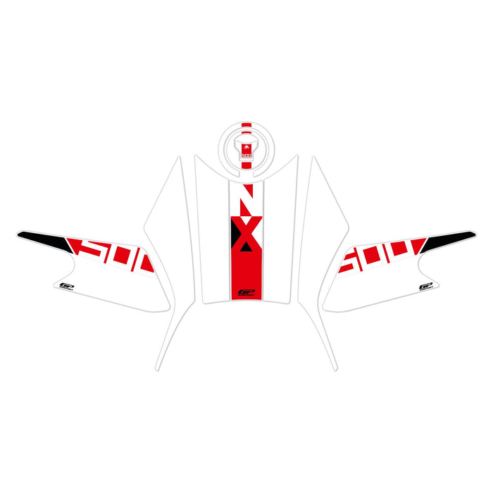 GP Kompozit Tank Pad Set White-Red Compatible For NX500  2025