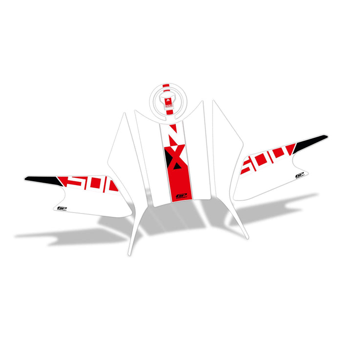 GP Kompozit Tank Pad Set White-Red Compatible For NX500  2025