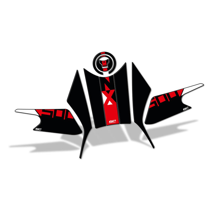 GP Kompozit Tank Pad Set Black-Red Compatible For NX500  2025