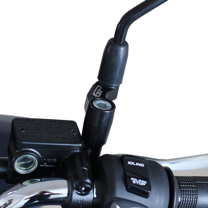 GP Kompozit Rallonges de rétroviseur noires compatibles pour Honda PCX125 / PCX150 2014-2023