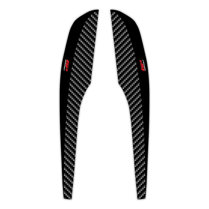 GP Kompozit Jeu de coussinets de réservoir à bande latérale arrière noir compatible pour Honda PCX125 / PCX150 2018-2020