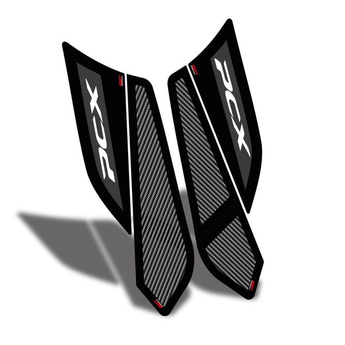 GP Kompozit Side Strip Lower Leg Tank Pad Black Compatible For Honda PCX125 / PCX150  2018-2020