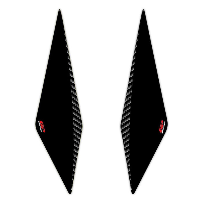 GP Kompozit Jeu de coussinets de réservoir à bande latérale noir compatible pour Honda PCX125 / PCX150 2018-2020