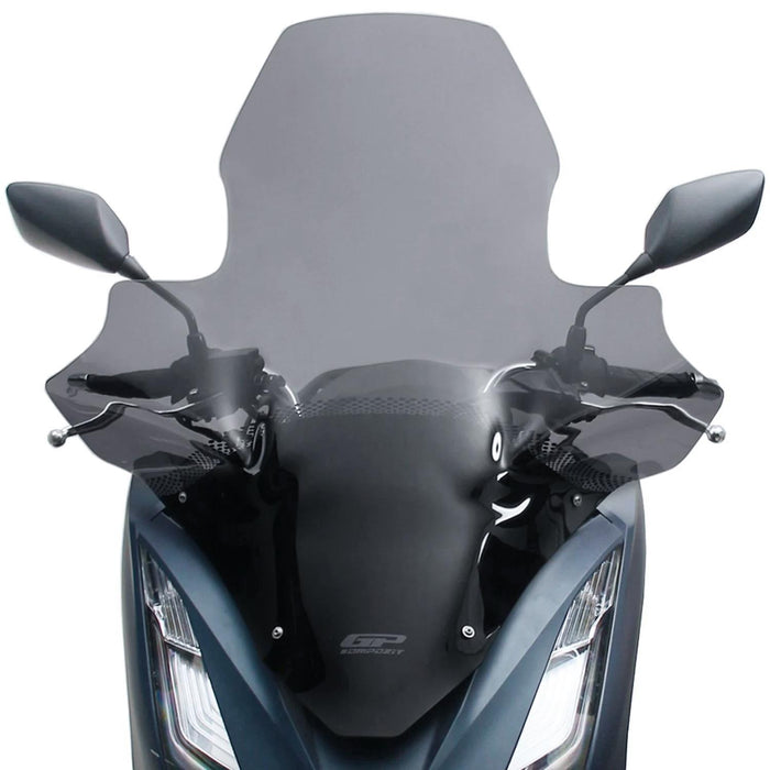 GP Kompozit Windshield Windscreen With Handguard Smoked Compatible For Honda PCX125 / PCX150 2020-2024