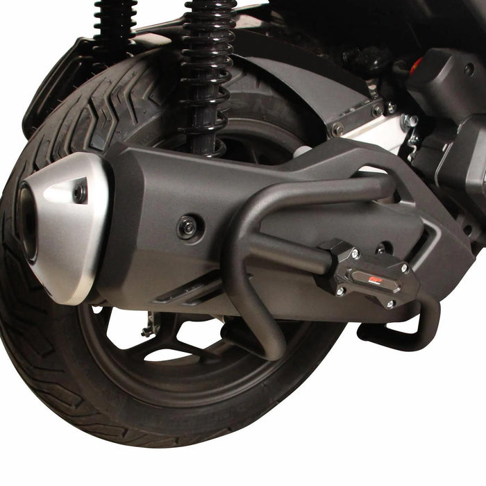 GP Kompozit Protector de escape Crash Bar negro compatible para Honda PCX125 / PCX150 2021-2023