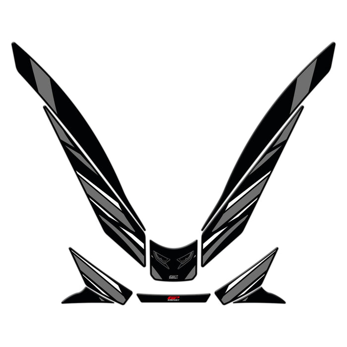GP Kompozit Front Fairing Tank Pad Gray Compatible For Honda PCX125 / PCX150 2021-2024