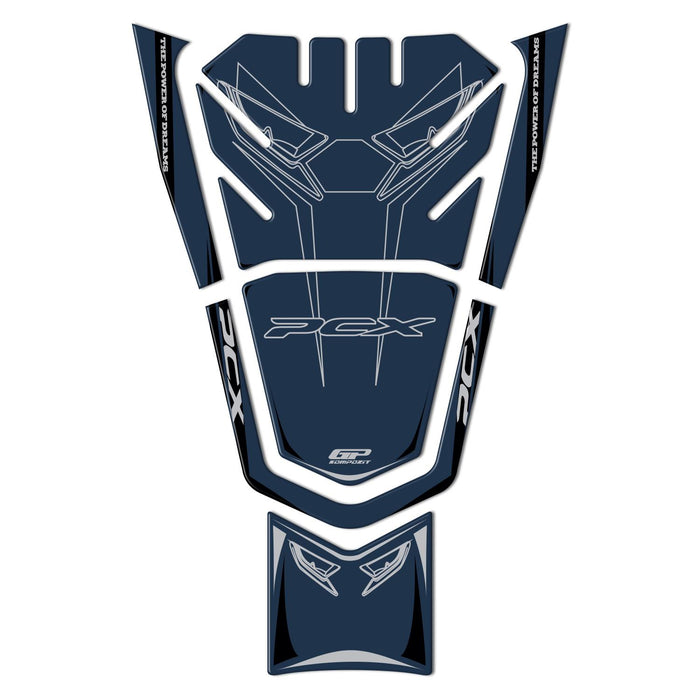 GP Kompozit Tank Pad Blue Compatible For Honda PCX125 / PCX150 2021-2024