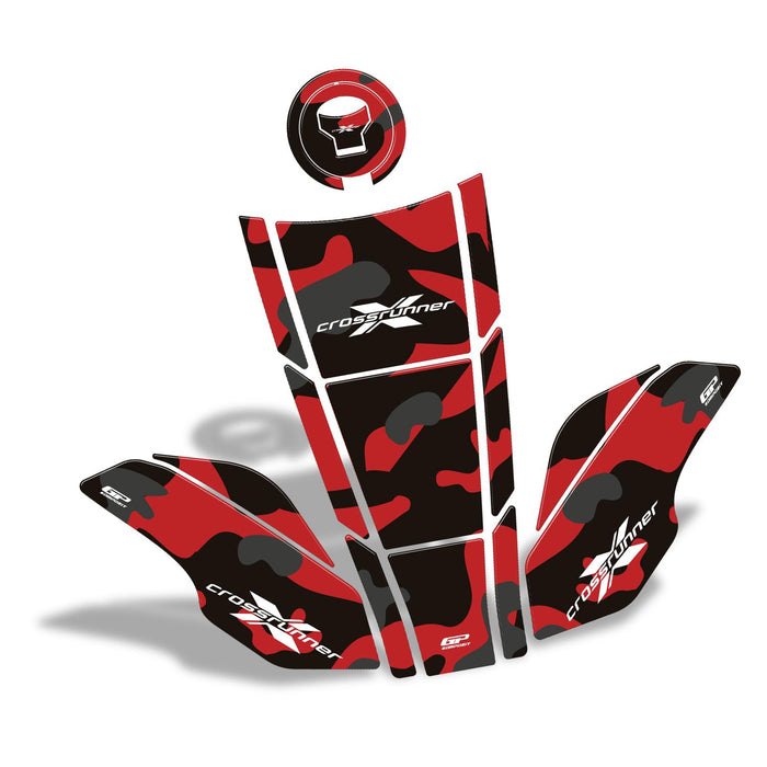 GP Kompozit Tank Pad Set Red Compatible For Honda VFR800X Crossrunner  2015-2021