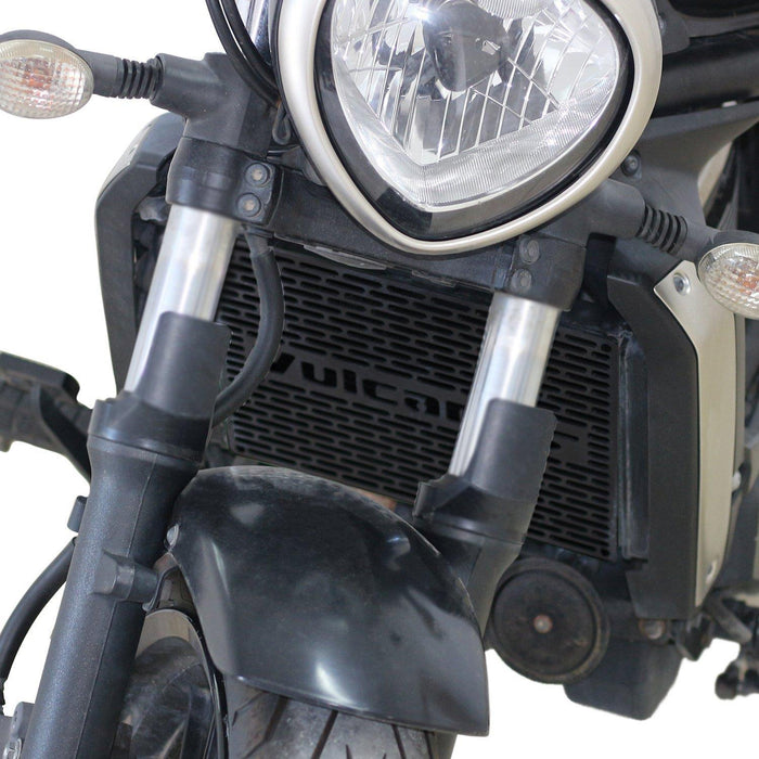 GP Kompozit Radiator Grille Guard Protector Cover Black Compatible For Kawasaki Vulcan S  2015-2020