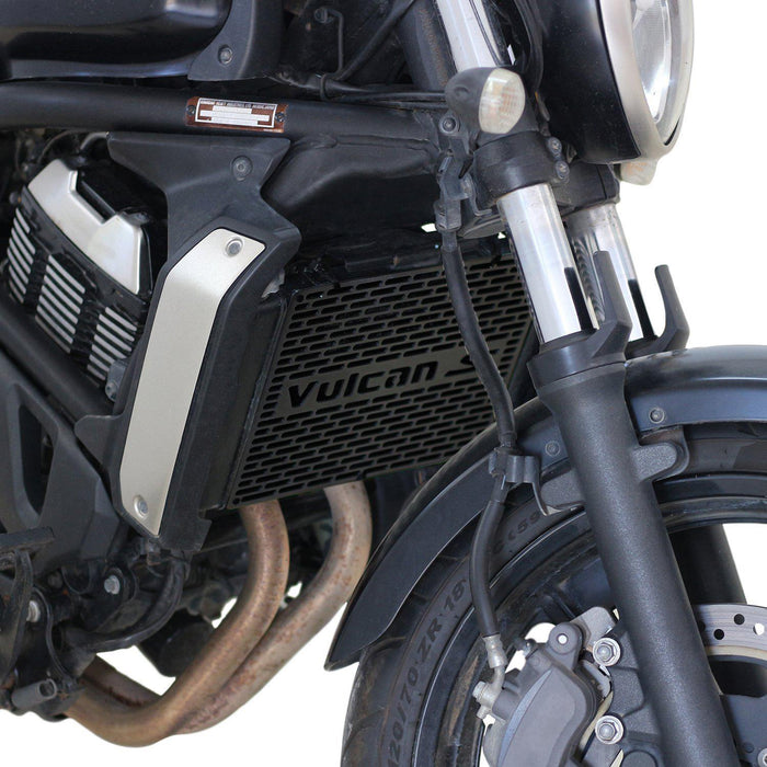GP Kompozit Radiator Grille Guard Protector Cover Black Compatible For Kawasaki Vulcan S  2015-2020