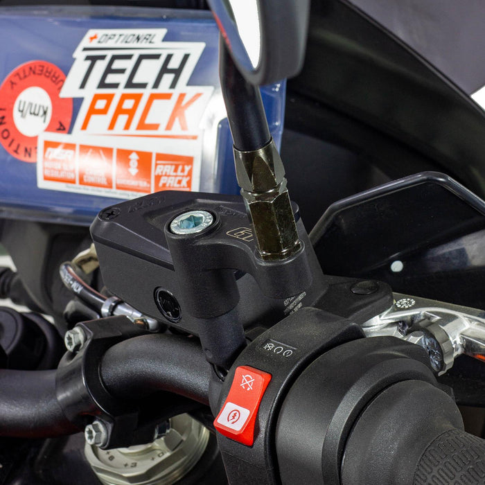 GP Kompozit Mirror Riser Extenders Black Compatible For KTM 790 / 790 Adventure R / 890 / 890 Adventure R  2021-2023