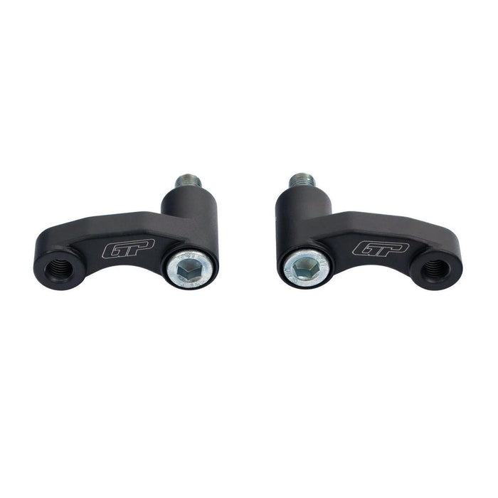 GP Kompozit Mirror Riser Extenders Black Compatible For Mondial Strada 125 2023-2025