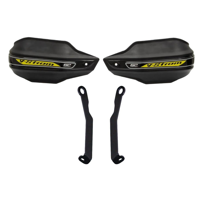 GP Kompozit Plastic Handguard Black-Yellow Compatible For Suzuki V-Strom 800DE 2024-2025