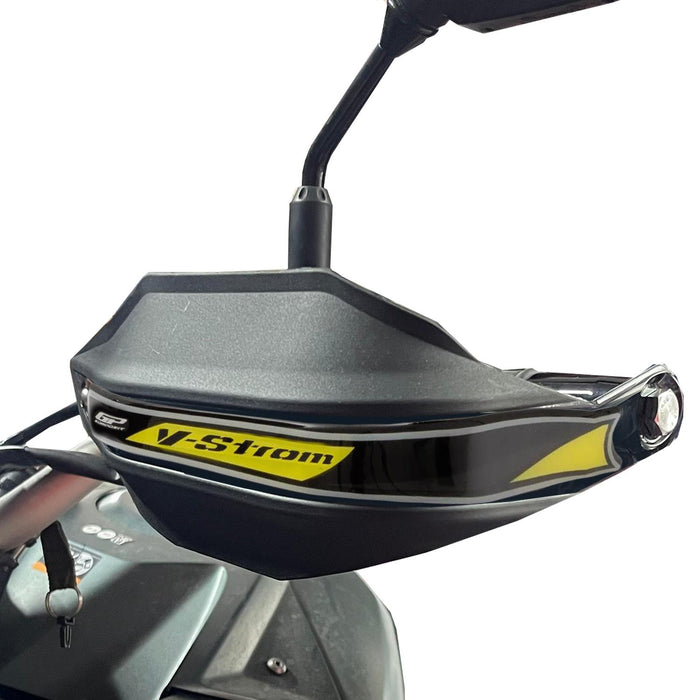 GP Kompozit Plastic Handguard Black-Yellow Compatible For Suzuki V-Strom 800DE 2024-2025