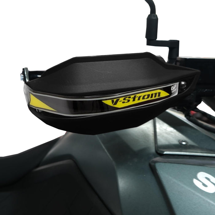 GP Kompozit Plastic Handguard Black-Yellow Compatible For Suzuki V-Strom 800DE 2024-2025