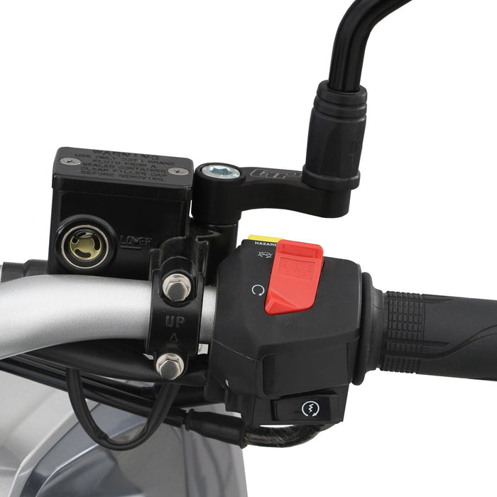 GP Kompozit Mirror Riser Extenders Black Compatible For RKS Freccia 150  2022-2025