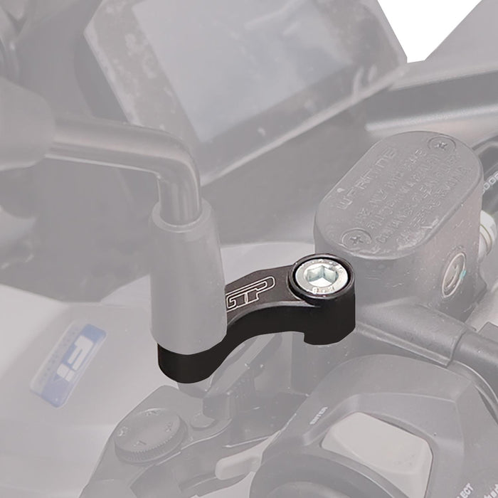 GP Kompozit Mirror Riser Extenders Black Compatible For RKS Reale125  2022-2025