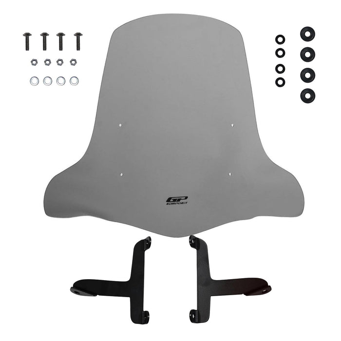 GP Kompozit Parabrisas Con Paramanos Ahumado Compatible Para Scooter Universal 2020