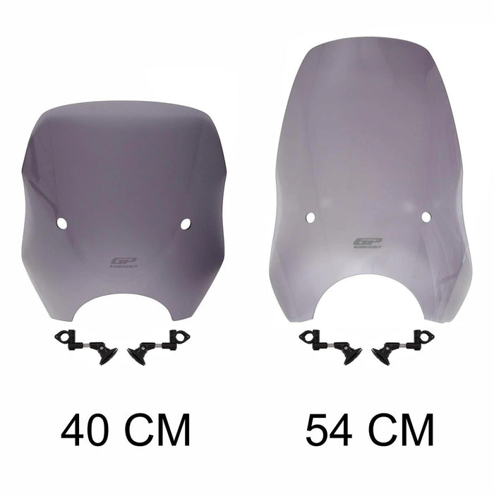 GP Kompozit Adjustable Windshield Windscreen Smoked For Scooter Universal