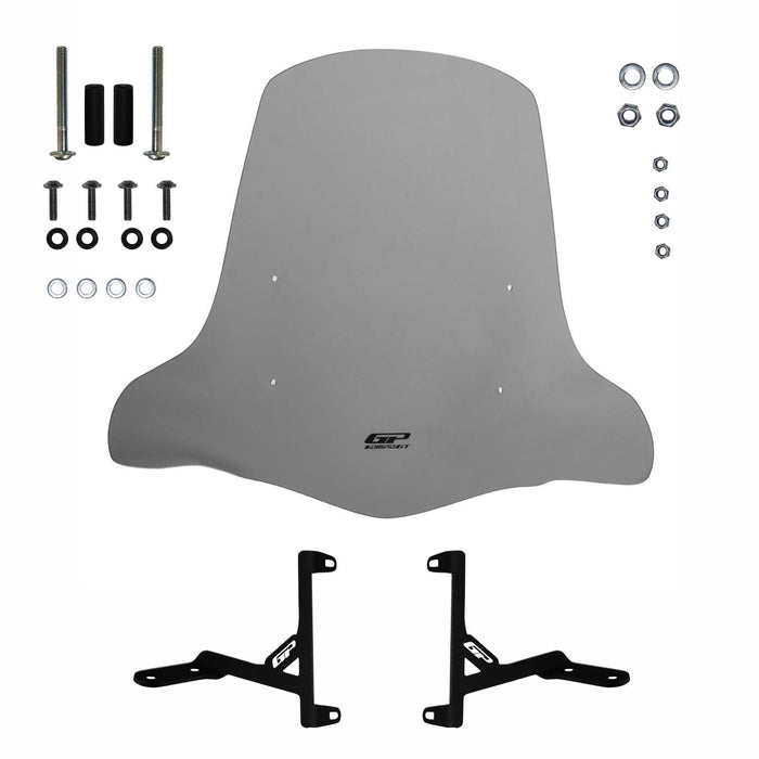 GP Kompozit Parabrisas Con Guardamanos Ahumado Compatible Para Scooter Universal