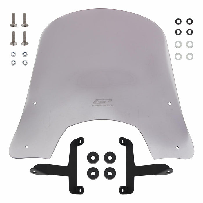 GP Kompozit Parabrisas Corto Universal para Scooter Ahumado