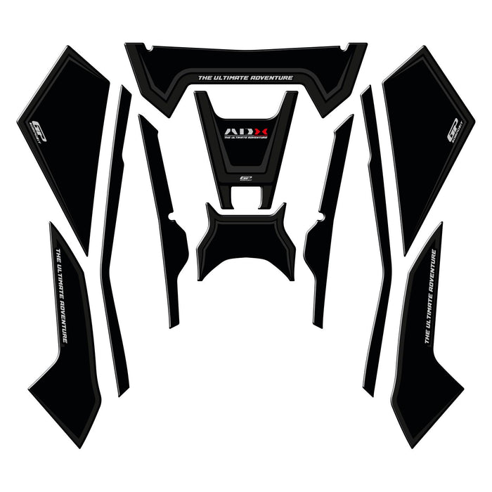 GP Kompozit Tank Pad Black Set Compatible For SYM ADX 125 2023-2024
