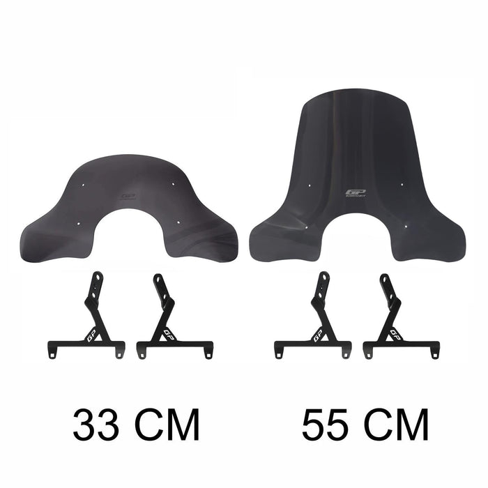 GP Kompozit Windshield Windscreen Smoked Compatible For SYM Fiddle 2024 2024