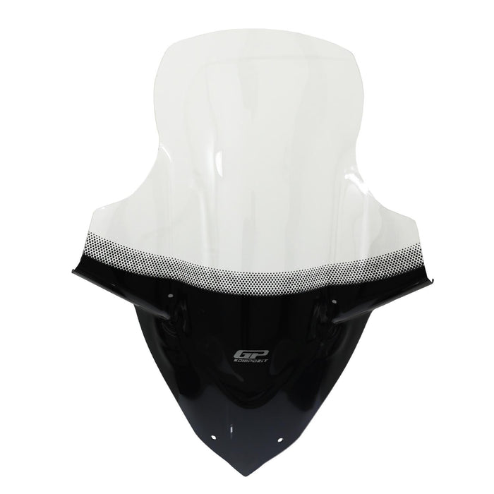 GP Kompozit Pare-brise sérigraphié avec protège-mains Transparent Compatible pour Sym Jet 14 2017-2023