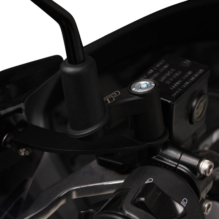 GP Kompozit Extensores elevadores de espejos negros compatibles con Sym Jet X 125 2022-2023