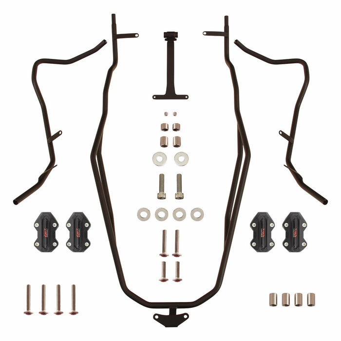 GP Kompozit Engine Protector Crash Bars Black Compatible For SYM Jet X 125  2022-2024