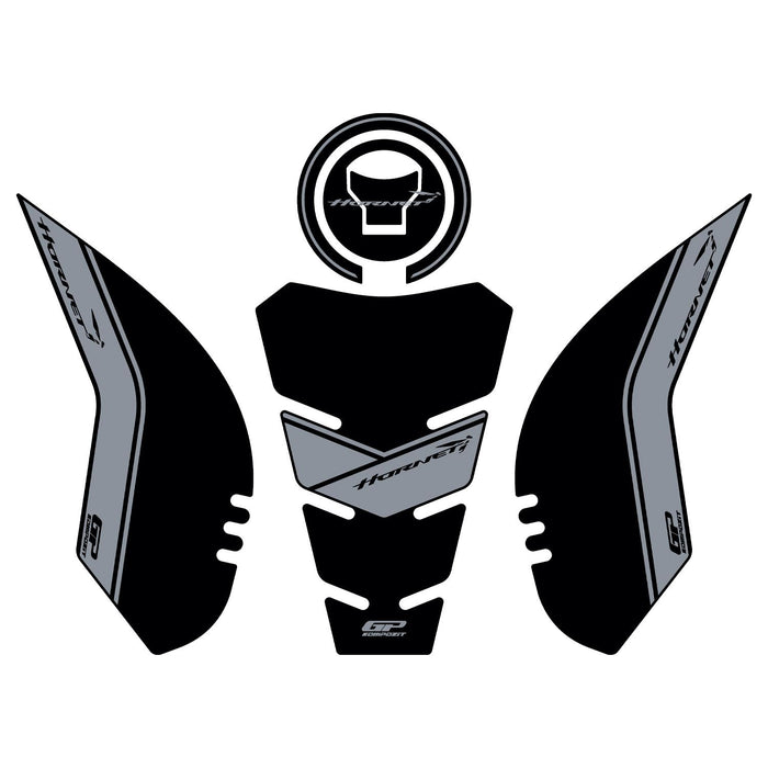 GP Kompozit Tank Pad Set Black-Grey Compatible For Honda CB500 Hornet 2025