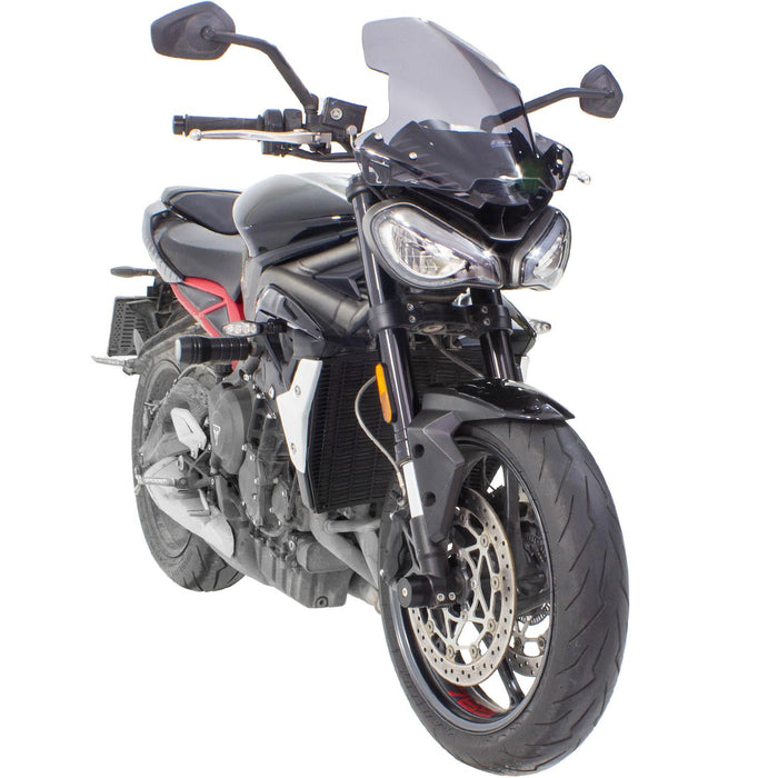 GP Kompozit Protector de radiador negro compatible con Triumph Street Triple 2017-2023