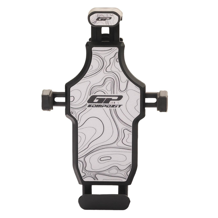 GP Kompozit Universal TTR01 Motorbike Phone Holder Mount, Anti Vibration Motorcycle Phone Holder White