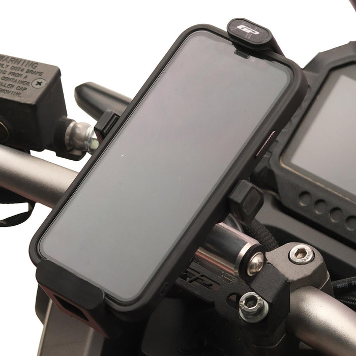GP Kompozit Universal TTR01 Motorbike Phone Holder Mount, Anti Vibration Motorcycle Phone Holder Black-White