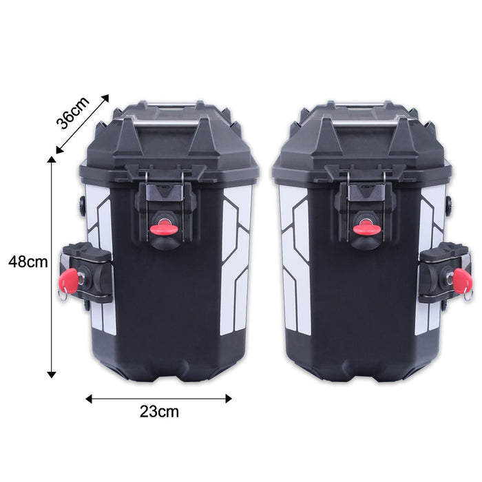 GP Kompozit Universal 26 lt x 2 Plastic Motorcycle Pannier Sides Cases Gray