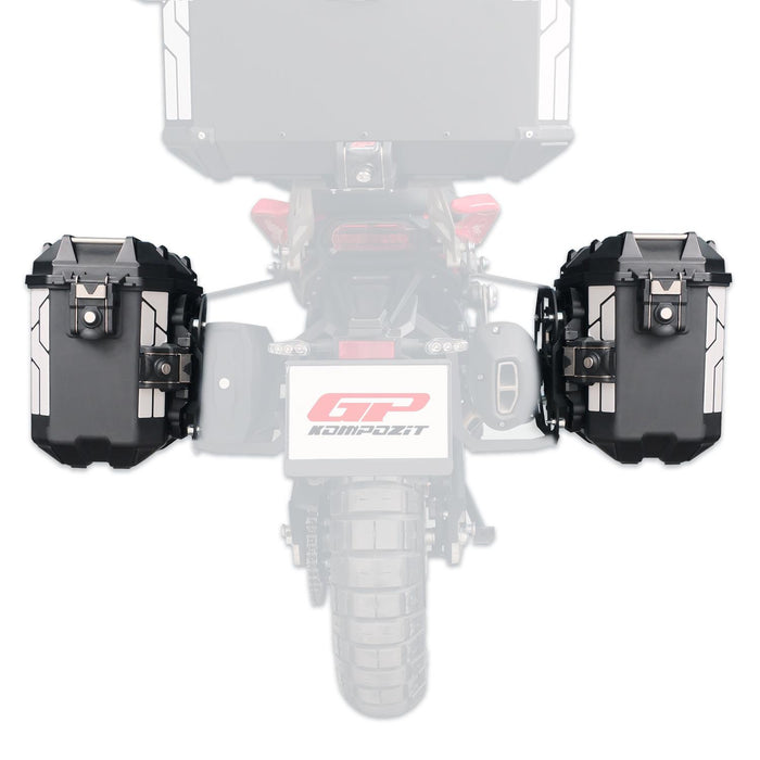 GP Kompozit Universal 26 lt x 2 Plastic Motorcycle Pannier Sides Cases Gray